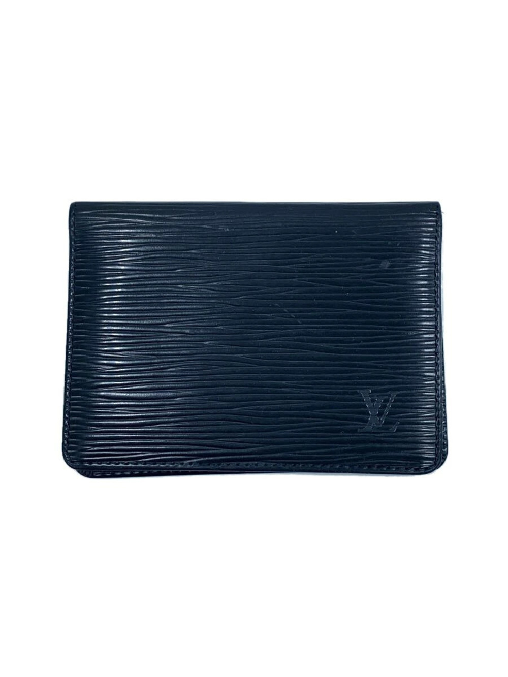 LOUIS VUITTON Porte Wallet Cartes Vertical Epi Black